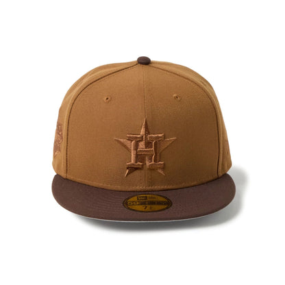Pictured is this MLB Houston Astros 59FIFTY Fitted cap in Brown. 2