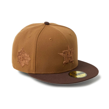 Pictured is this MLB Houston Astros 59FIFTY Fitted cap in Brown. 1