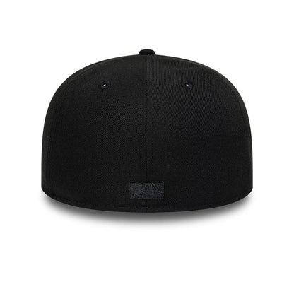 Pictured is this MLB Black On Black Detroit Tigers 59FIFTY Fitted cap in black. 4