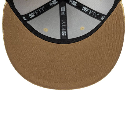 Pictured is this New Era Straw 59FIFTY Fitted cap in beige. 5