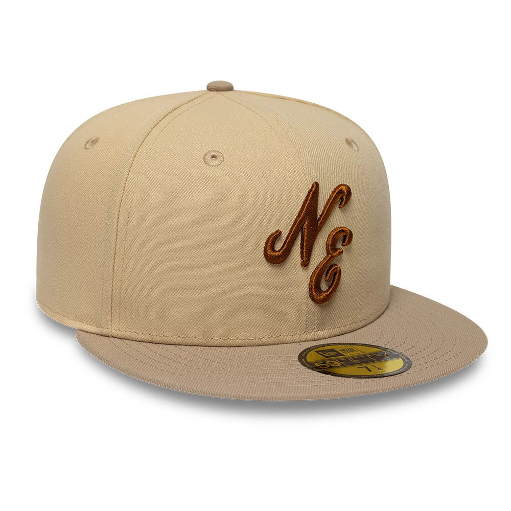 Pictured is this New Era Mocha Mousse 59FIFTY Fitted cap in light beige. 4