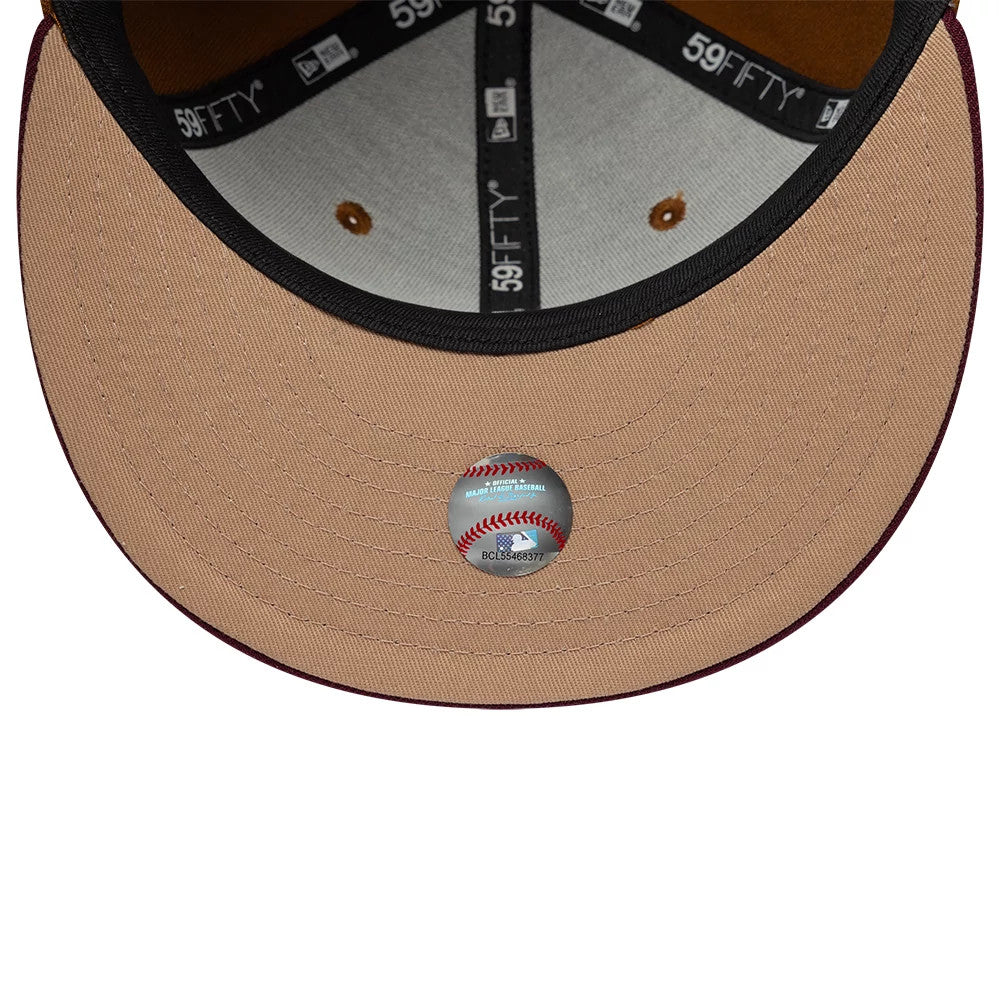 Pictured is this New Era Mocha Mousse Arizona Diamondbacks 59FIFTY Fitted cap in dark beige. 2