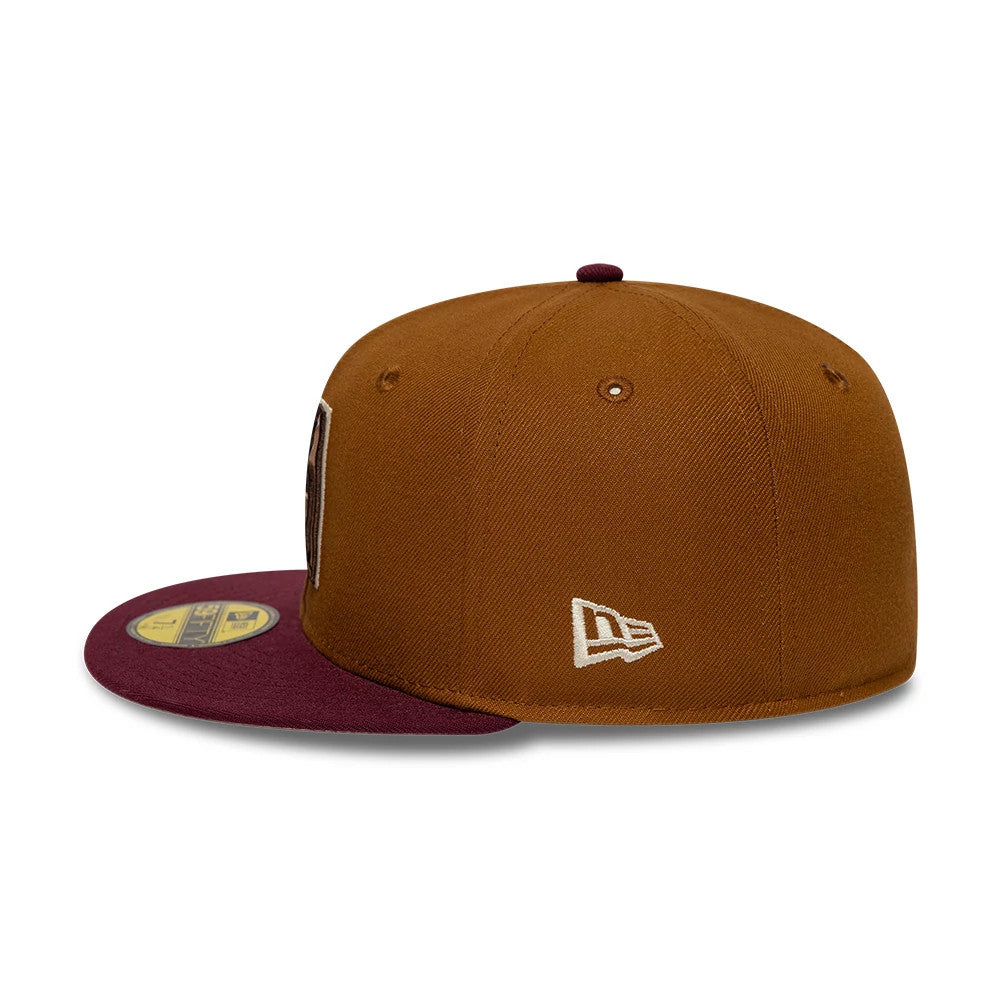 Pictured is this New Era Mocha Mousse Arizona Diamondbacks 59FIFTY Fitted cap in dark beige. 6