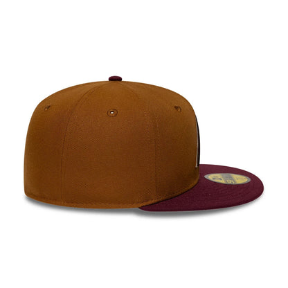 Pictured is this New Era Mocha Mousse Arizona Diamondbacks 59FIFTY Fitted cap in dark beige. 7