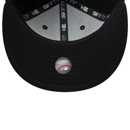 Pictured is this MLB Black On Black Arizona Diamondbacks 59FIFTY Fitted cap in black. 7