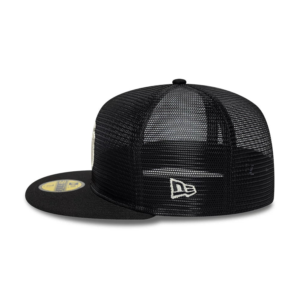 Pictured is this MLB All Mesh New York Yankees 59FIFTY Fitted cap in black. 6