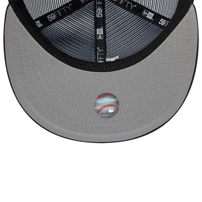 Pictured is this MLB All Mesh LA Dodgers 59FIFTY Fitted cap in navy. 2
