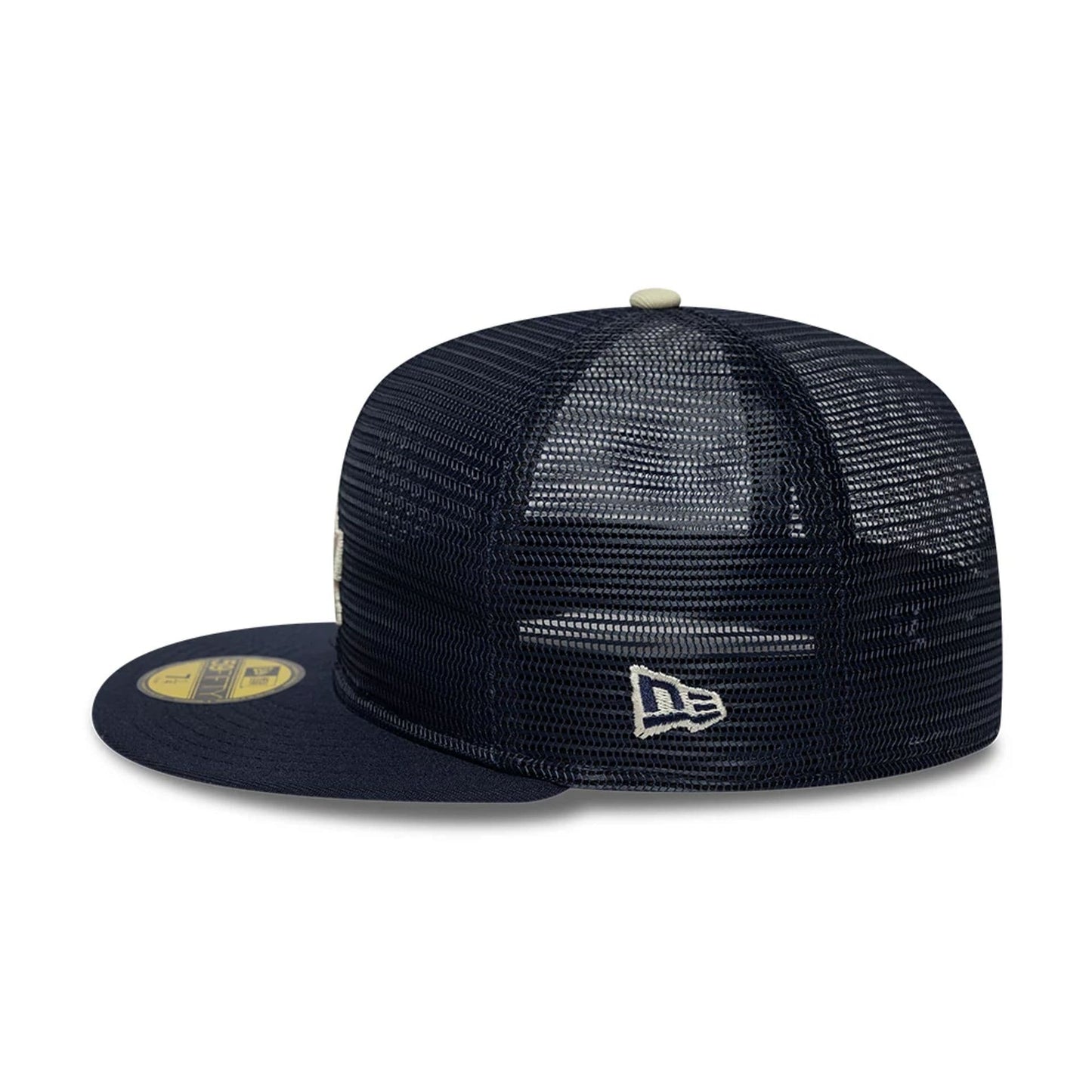 Pictured is this MLB All Mesh LA Dodgers 59FIFTY Fitted cap in navy. 6