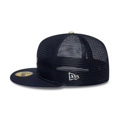 Pictured is this MLB All Mesh LA Dodgers 59FIFTY Fitted cap in navy. 6