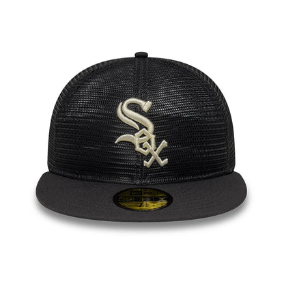 Pictured is this MLB All Mesh Chicago White Sox 59FIFTY Fitted cap in dark grey. 3