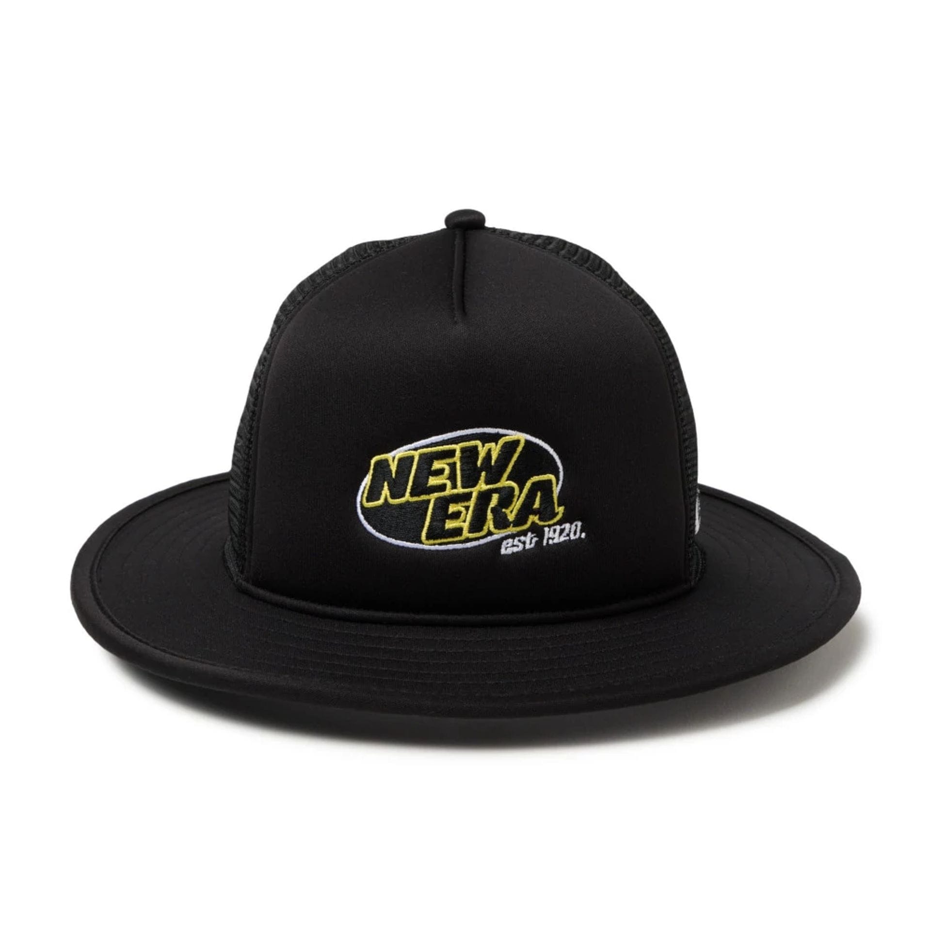 Pictured is this New Era Fitted Bucket hat in black. 2