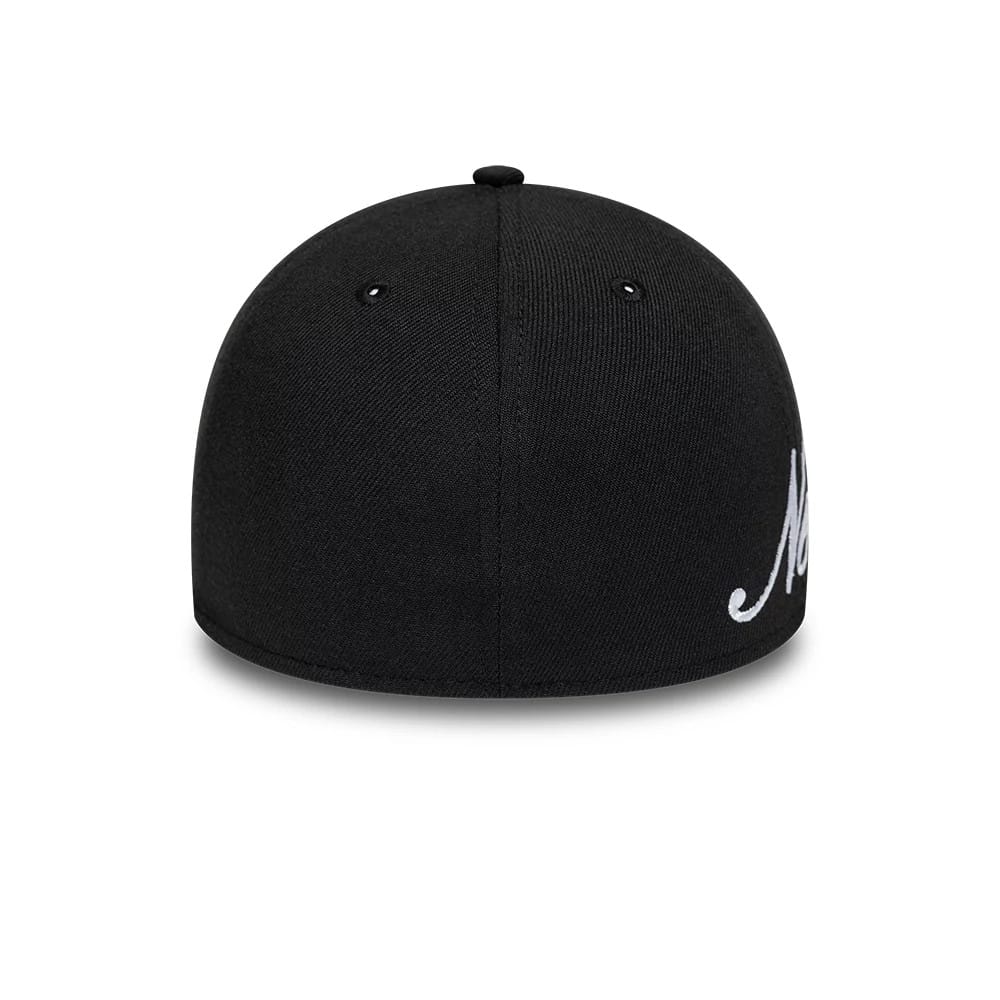 Pictured is this New Era Big Script 39THIRTY Stretch Fit cap in black. 6