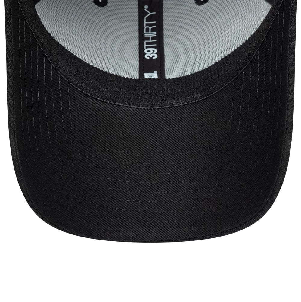 Pictured is this New Era Big Script 39THIRTY Stretch Fit cap in black. 7