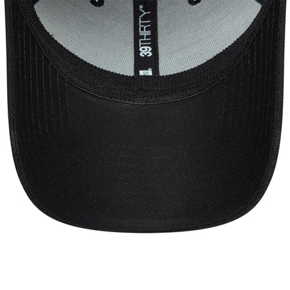 Pictured is this New Era Big Script 39THIRTY Stretch Fit cap in black. 7