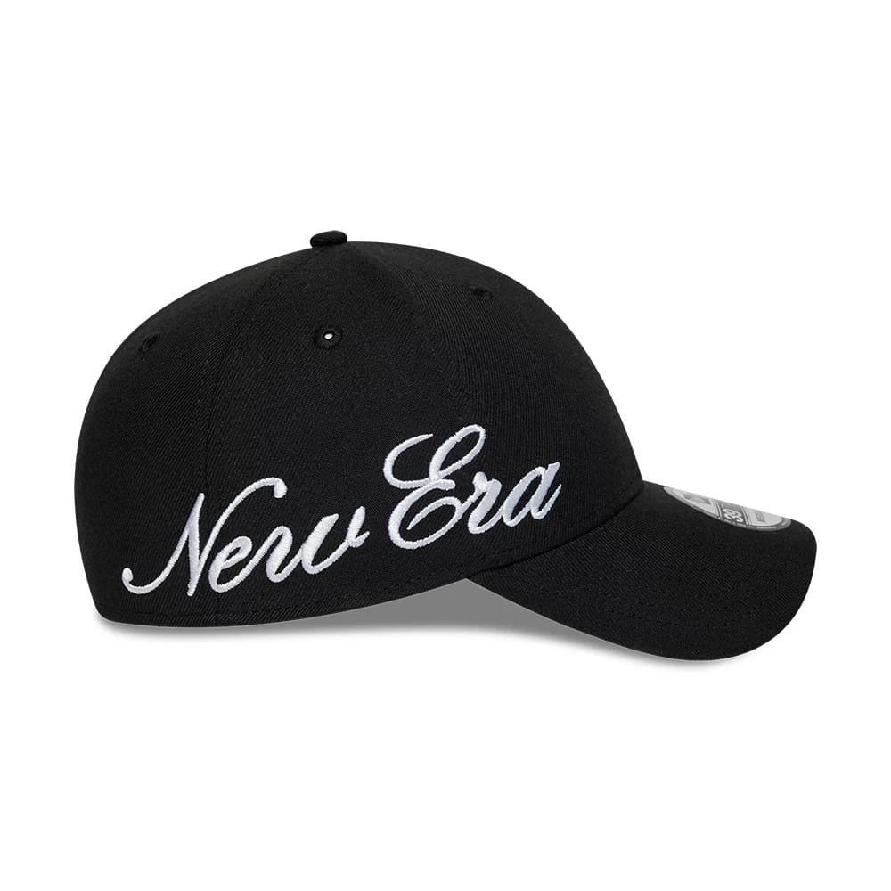 Pictured is this New Era Big Script 39THIRTY Stretch Fit cap in black. 4