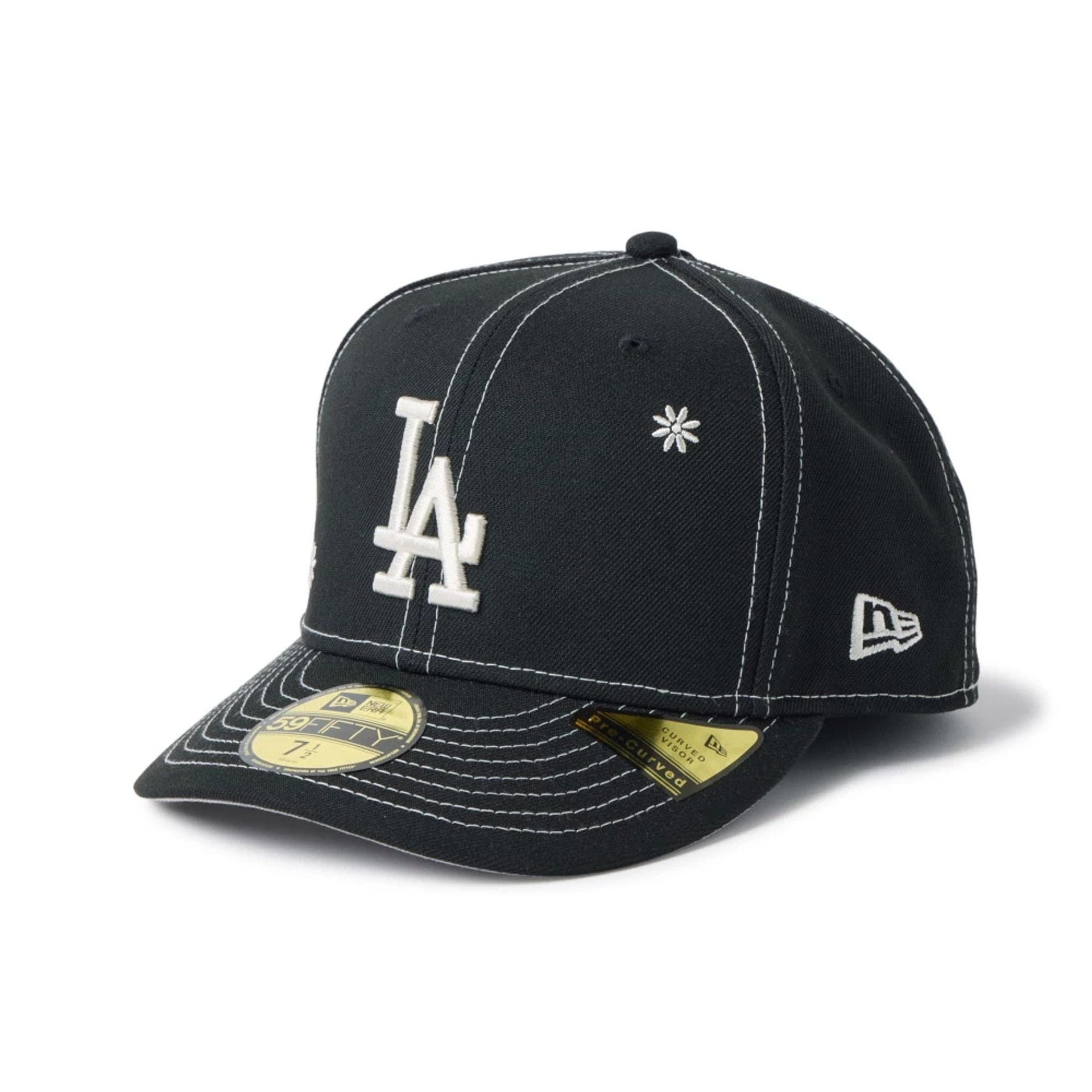 Pictured is this MLB Floral LA Dodgers 59FIFTY Fitted cap in black. 1