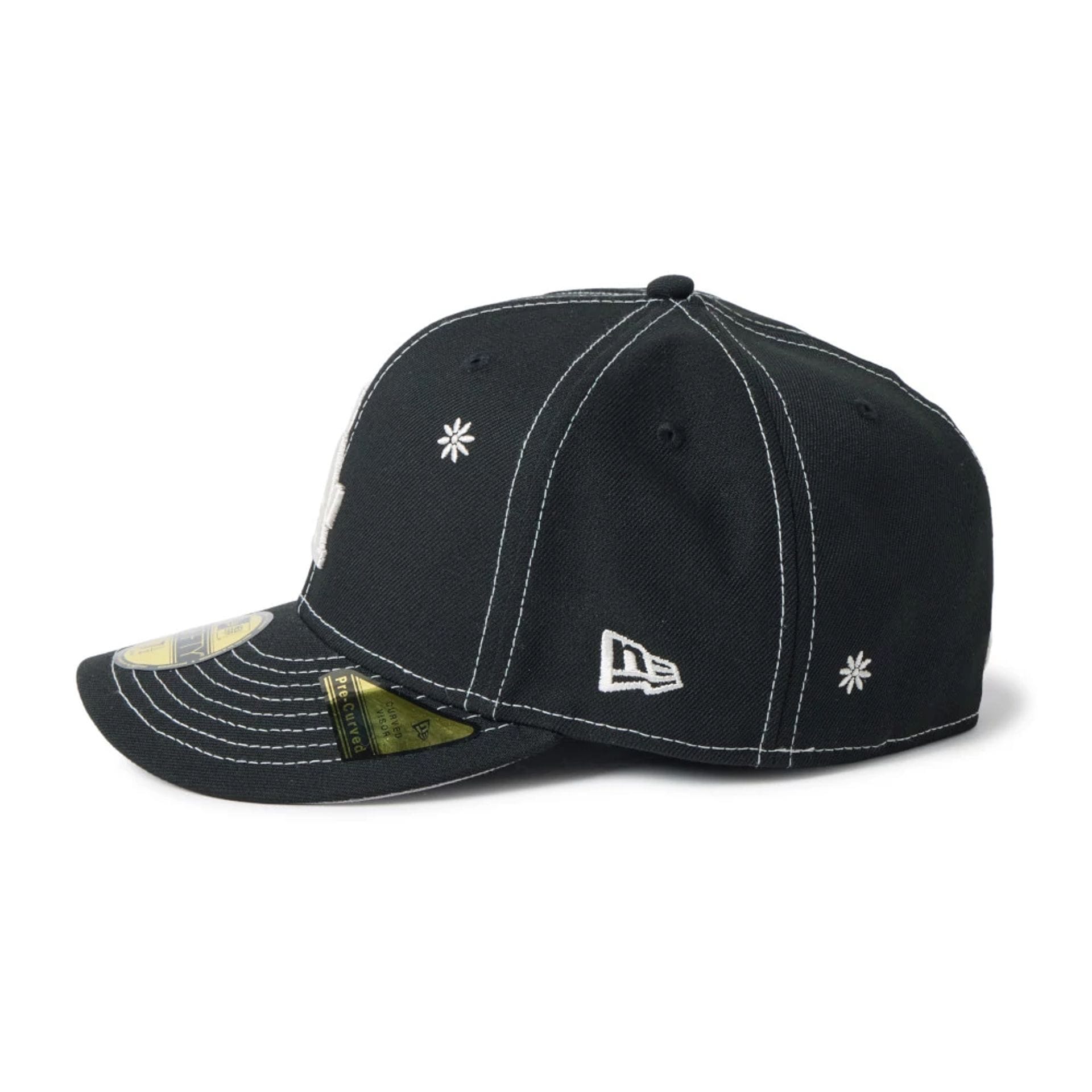 Pictured is this MLB Floral LA Dodgers 59FIFTY Fitted cap in black. 7
