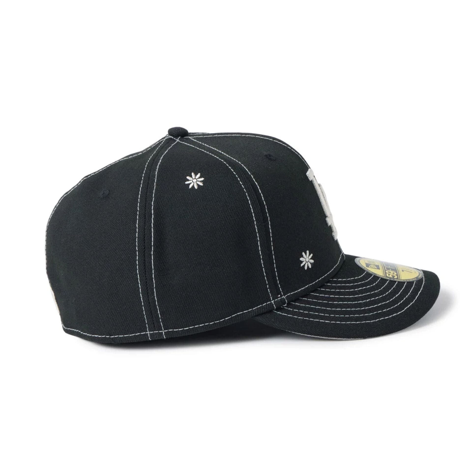 Pictured is this MLB Floral LA Dodgers 59FIFTY Fitted cap in black. 8