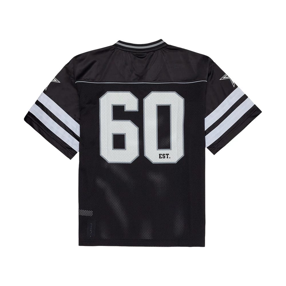The model is wearing this NFL Dallas Cowboys Mesh Jersey in black. 6