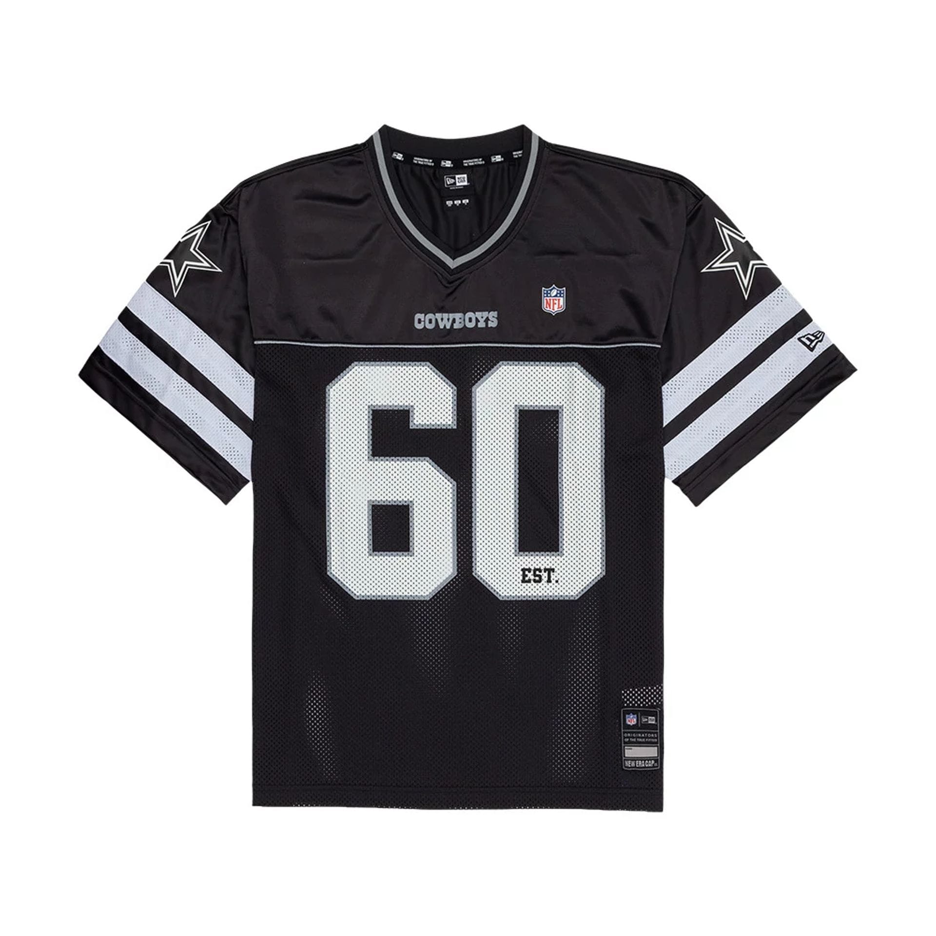 The model is wearing this NFL Dallas Cowboys Mesh Jersey in black. 1