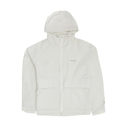 The model is wearing this New Era Black Label Jacket in open white. 1