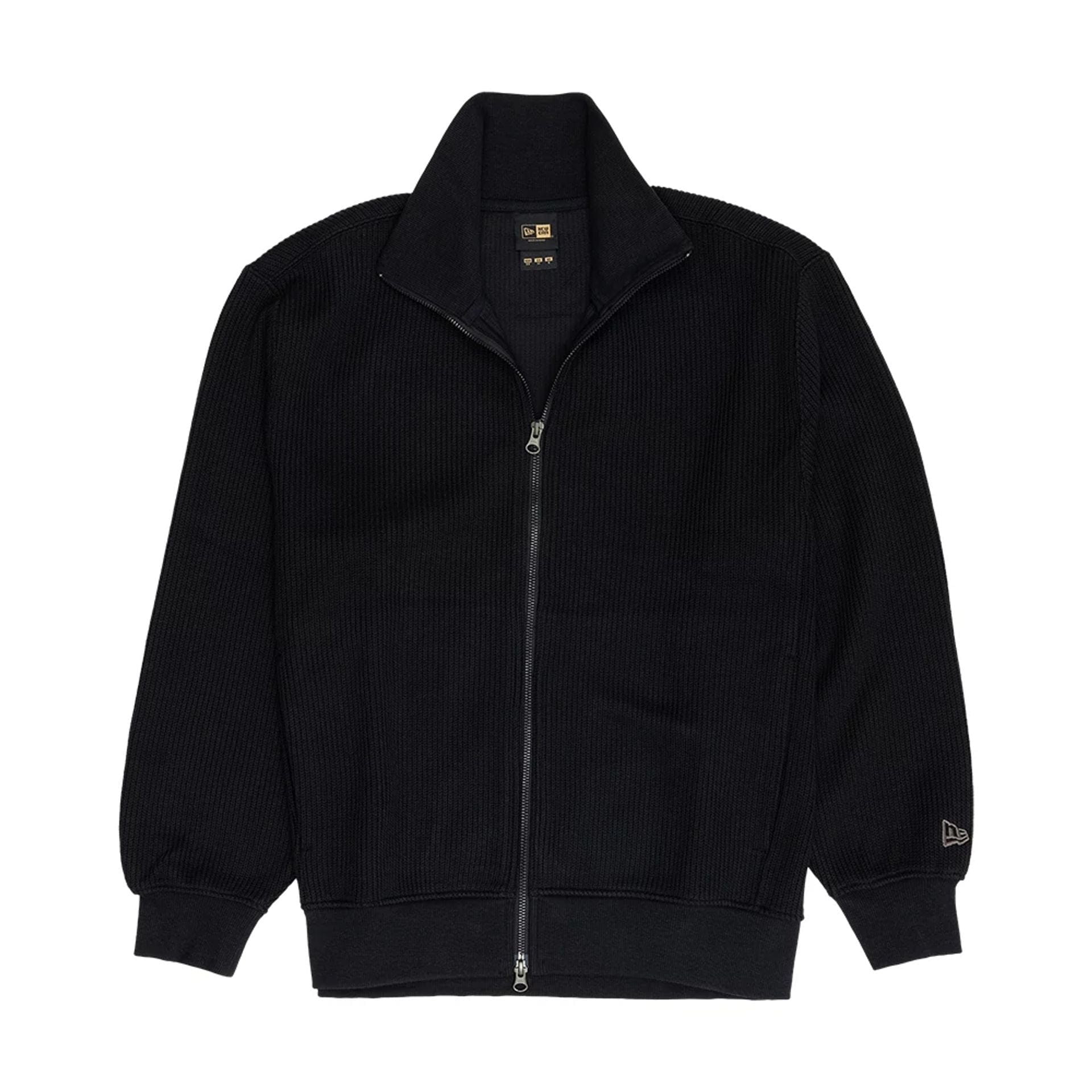 The model is wearing this New Era Black Label Jacket in black. 1