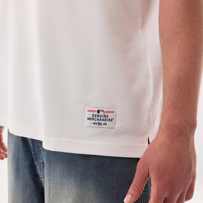 The model is wearing this MLB Fan Family Los Angeles Dodgers Jersey in white. 6
