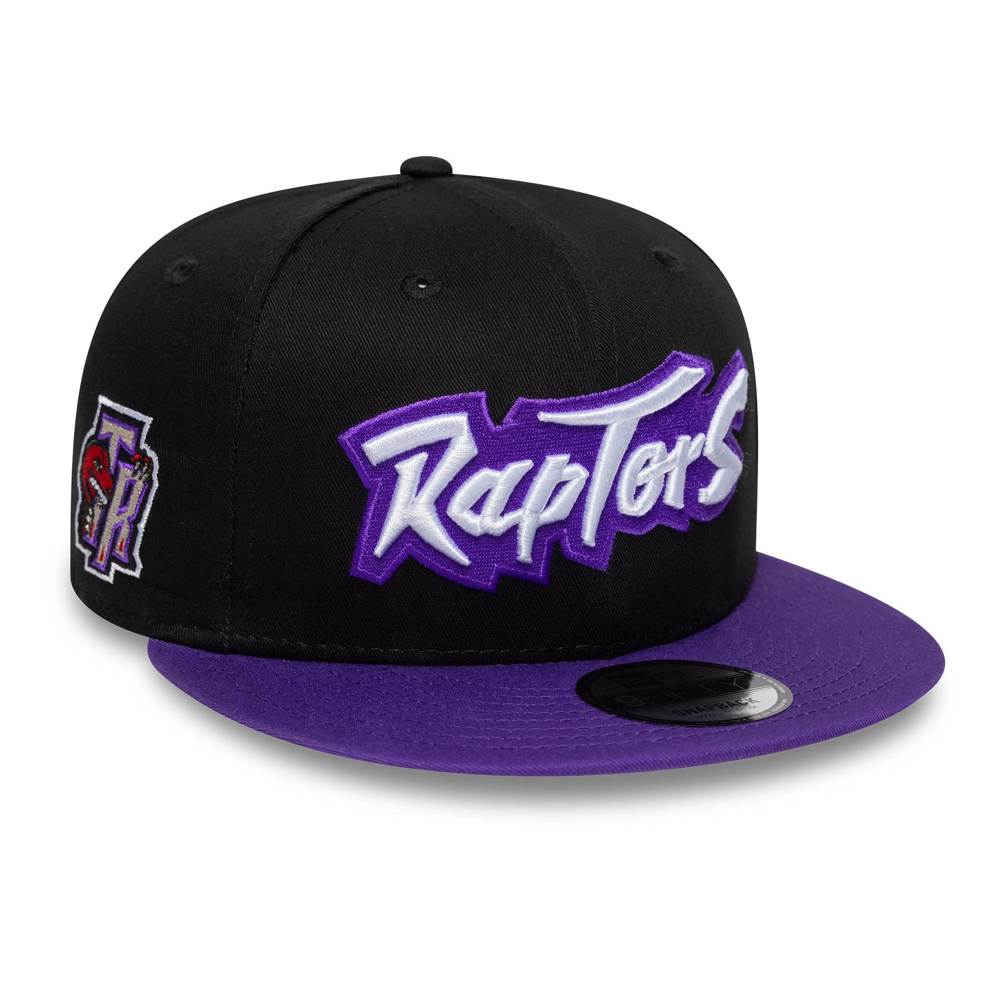 Pictured is this NBA Hardwood Classic Toronto Raptors 9FIFTY Snapback cap in black. 1