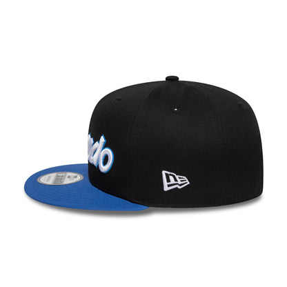 Pictured is this NBA Hardwood Classic Orlando Magic 9FIFTY Snapback cap in black. 5