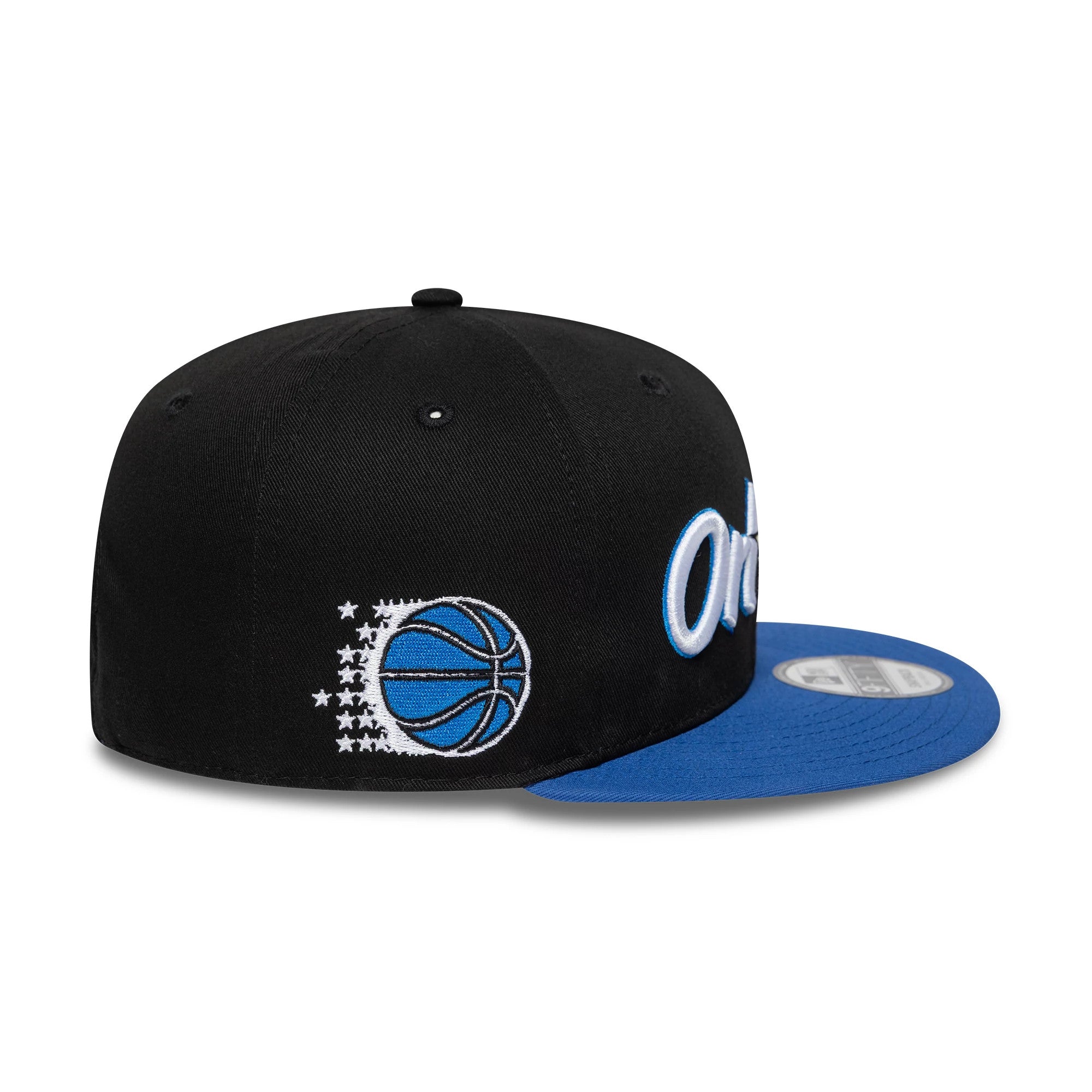 Pictured is this NBA Hardwood Classic Orlando Magic 9FIFTY Snapback cap in black & blue. 4