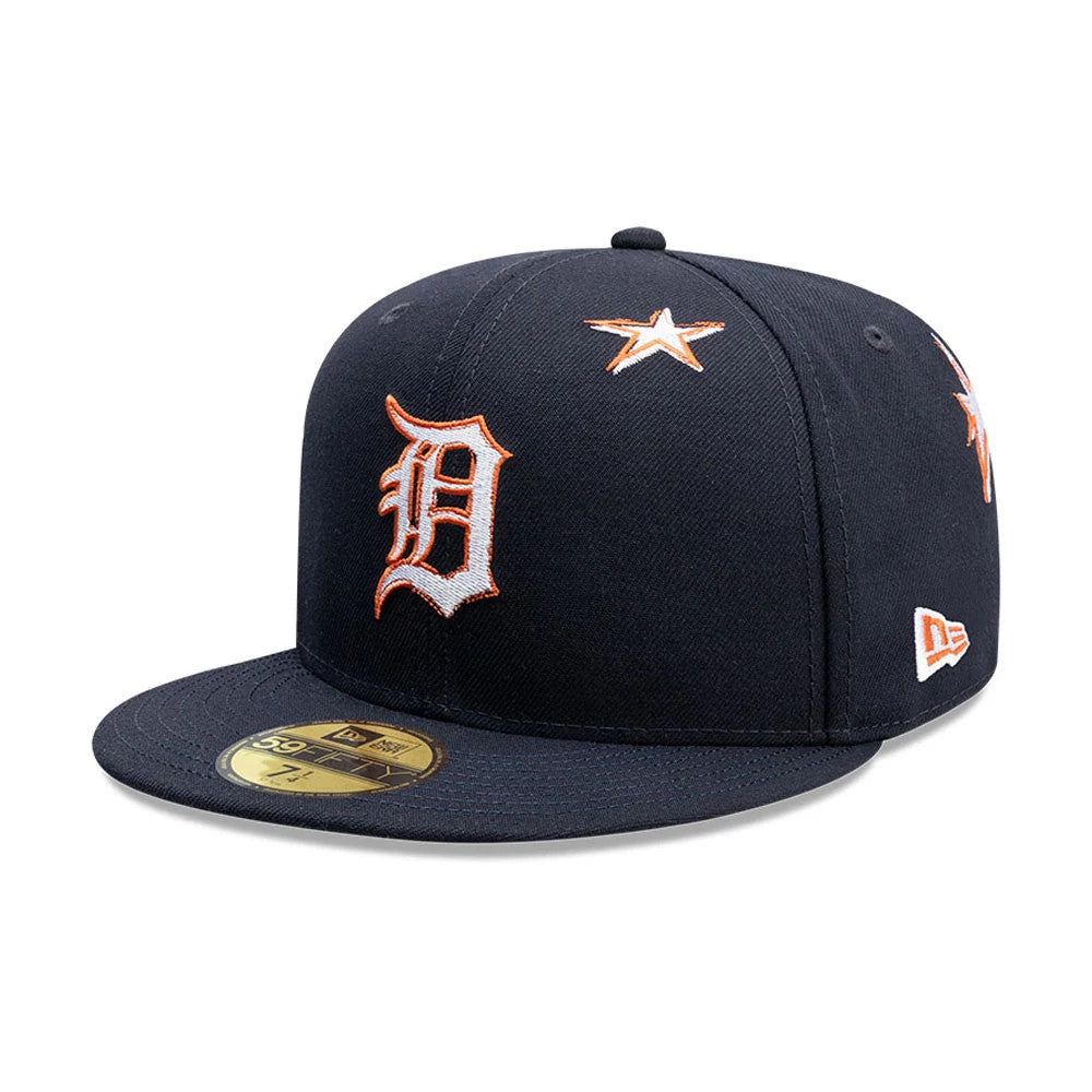 Pictured is this MLB Punkcore Detroit Tigers 59FIFTY Fitted cap in navy. 1