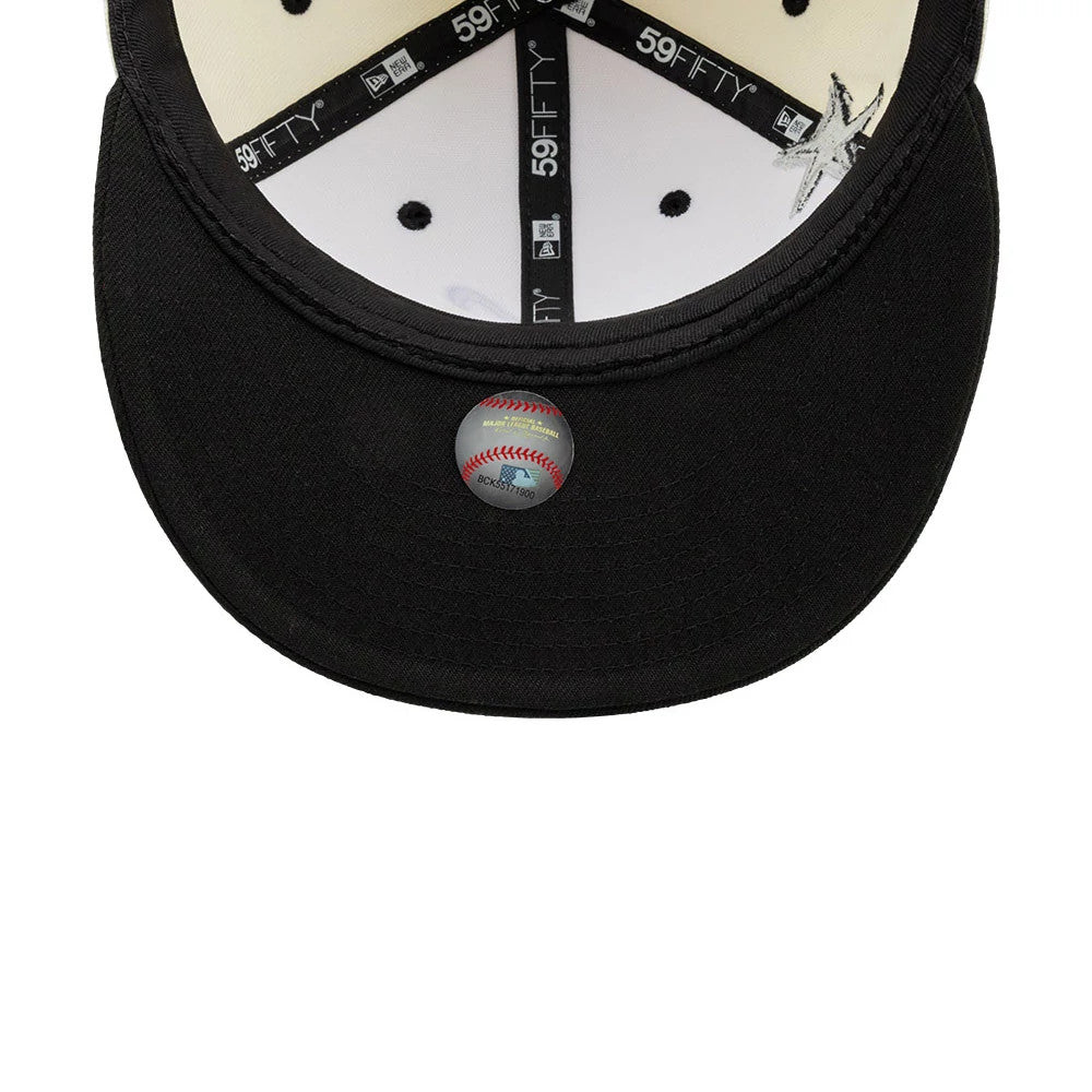 Pictured is this New Era Punkcore 59FIFTY Fitted cap in white & black. 7