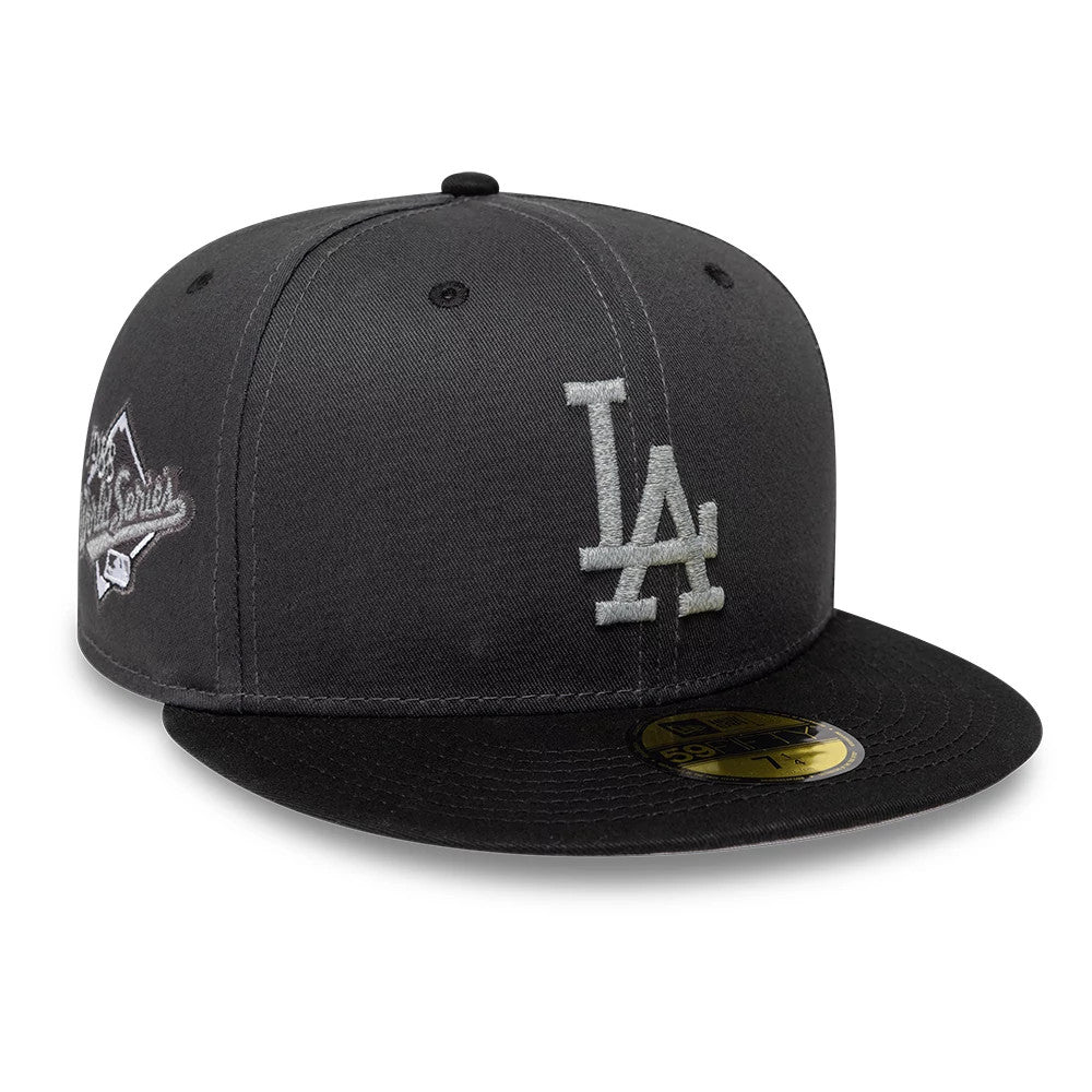 Pictured is this MLB Reflective LA Dodgers 59FIFTY Fitted cap in charcoal. 1