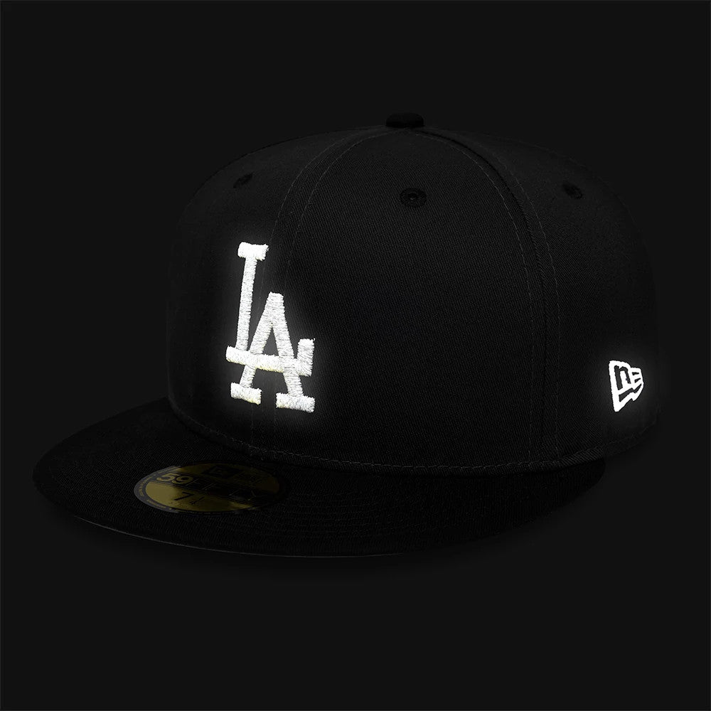 Pictured is this MLB Reflective LA Dodgers 59FIFTY Fitted cap in charcoal. 3