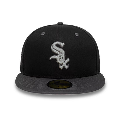 Pictured is this MLB Reflective Chicago White Sox 59FIFTY Fitted cap in black. 5