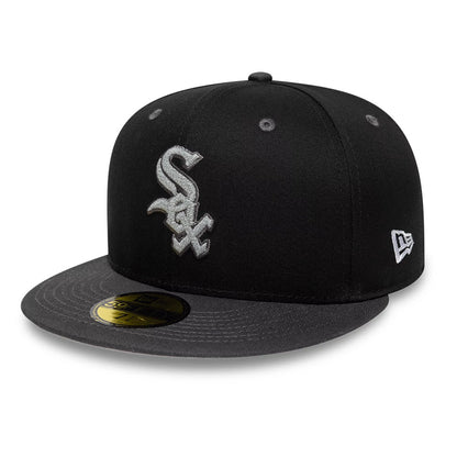 Pictured is this MLB Reflective Chicago White Sox 59FIFTY Fitted cap in black. 6