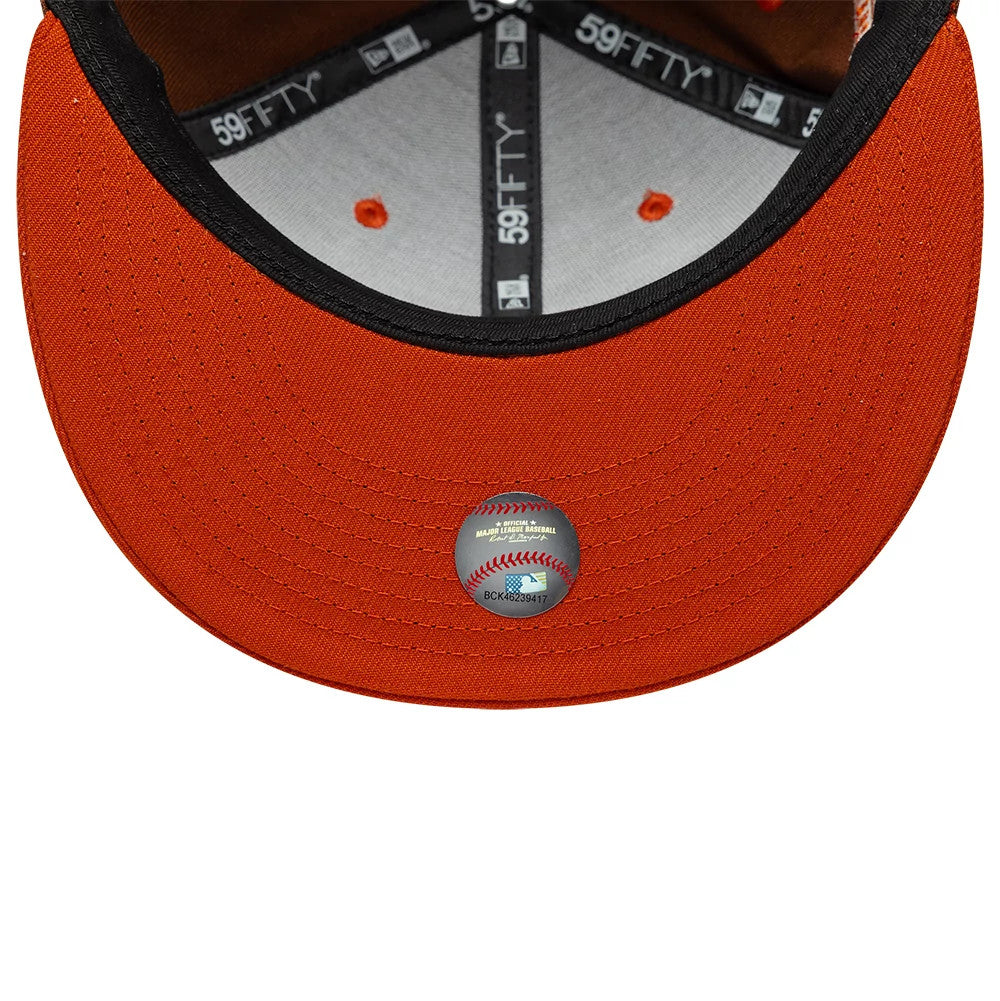 Pictured is this MLB Pack New York Yankees 59FIFTY Fitted cap in brown. 7