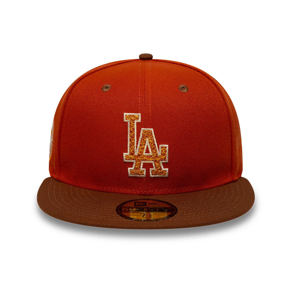 Pictured is this MLB Pack Los Angeles Dodgers 59FIFTY Fitted cap in dark orange. 3