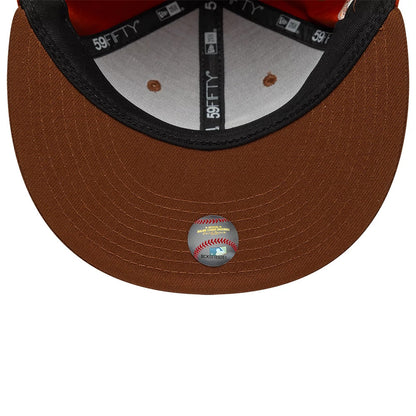 Pictured is this MLB Pack Los Angeles Dodgers 59FIFTY Fitted cap in dark orange. 2