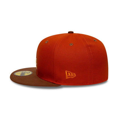 Pictured is this MLB Pack Los Angeles Dodgers 59FIFTY Fitted cap in dark orange. 6