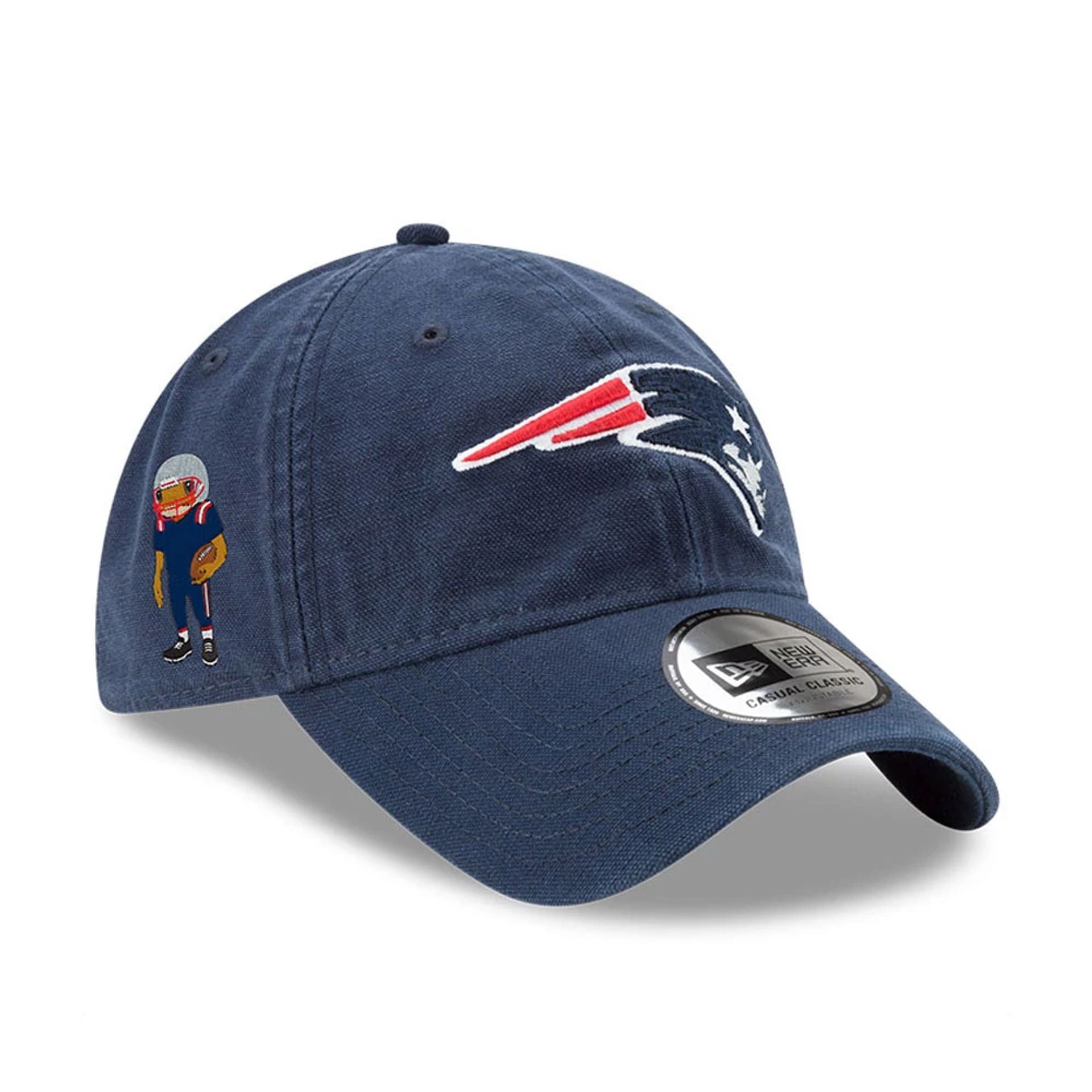 Pictured is this NFL X Bad Bunny New England Patriots Casual Classic cap in navy. 1