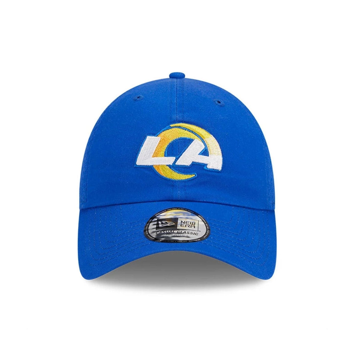 Pictured is this NFL X Bad Bunny LA Rams Casual Classic cap in bright blue. 2