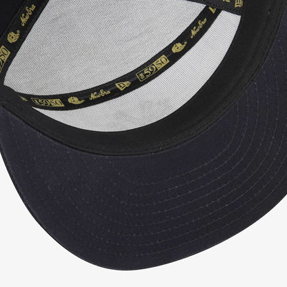 Pictured is this MLB 59FIFTY Day New York Yankees Split Panel 59FIFTY Fitted cap in navy. 9