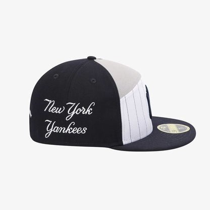 Pictured is this MLB 59FIFTY Day New York Yankees Split Panel 59FIFTY Fitted cap in navy. 4