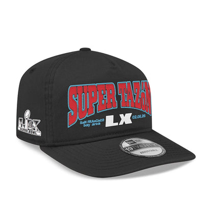 Pictured is this NFL X Bad Bunny Super Tazon LX 2026 19TWENTY Adjustable cap in black. 1