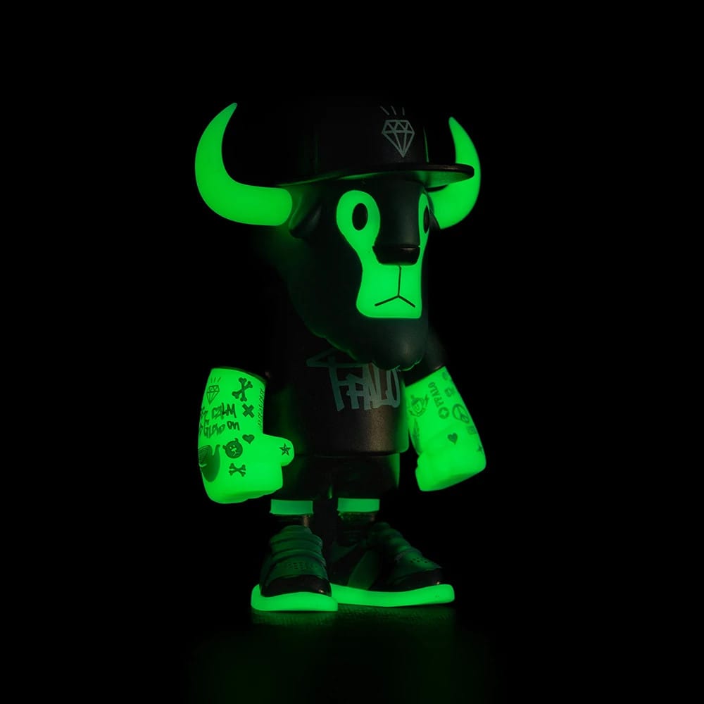 Pictured is this New Era 59FIFTY Day 2026 Glow In The Dark Ffalo figure in black. 9