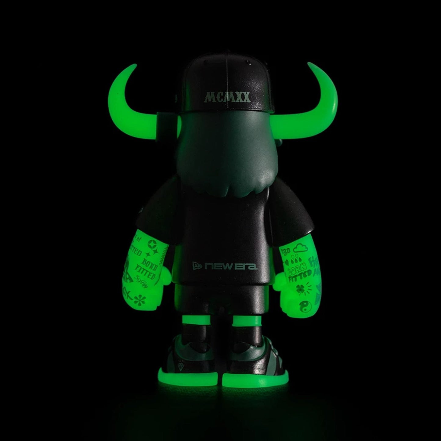 Pictured is this New Era 59FIFTY Day 2026 Glow In The Dark Ffalo figure in black. 8