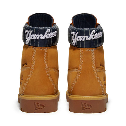 Pictured are these Timberland X New Era New York Yankees Premium Waterproof 6-Inch Boots in Panama Tan. 3