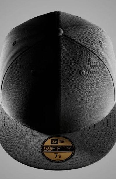 Gray cap with New Era 59FIFTY logo on a grey background