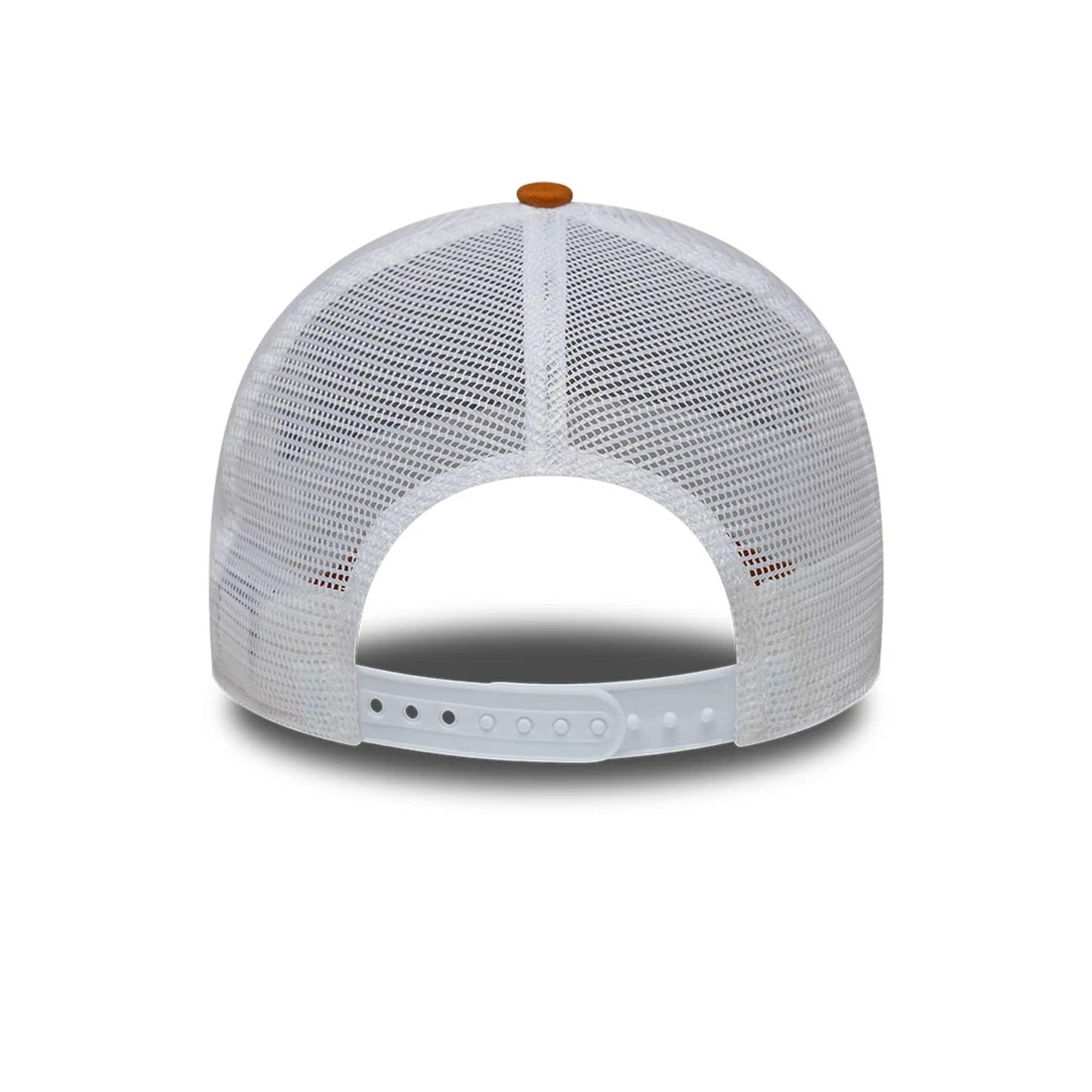 Pictured is this New Era Fishing 9FORTY A-Frame Trucker Adjustable cap in orange. 6